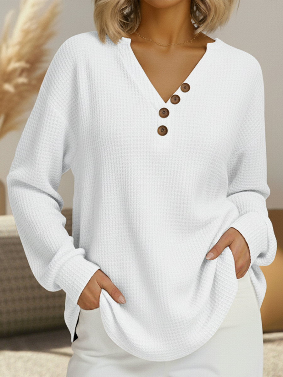 Zailynne | Women's Brushed Waffle-Knit Sweater – Thick Warm Layer
