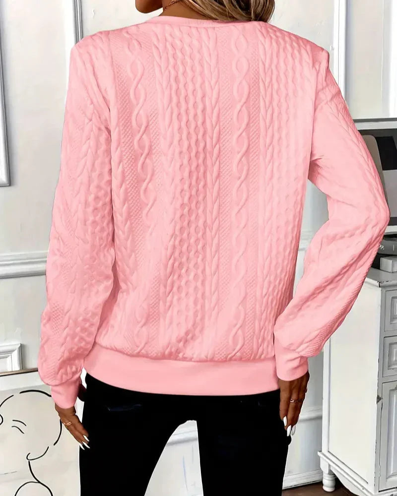Sandrine | Women's Textured Quarter-Zip Sweater – Zip Collar Knit