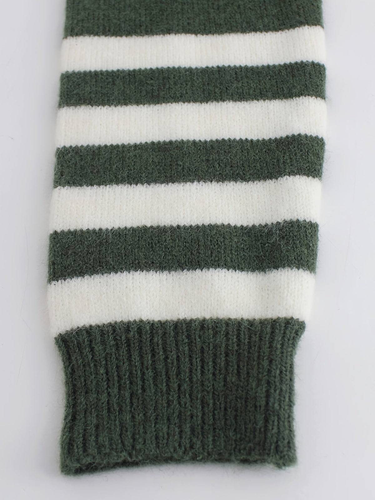 Cynthia | Women's Ribbed Knit Sweater – Striped Cuff Detail