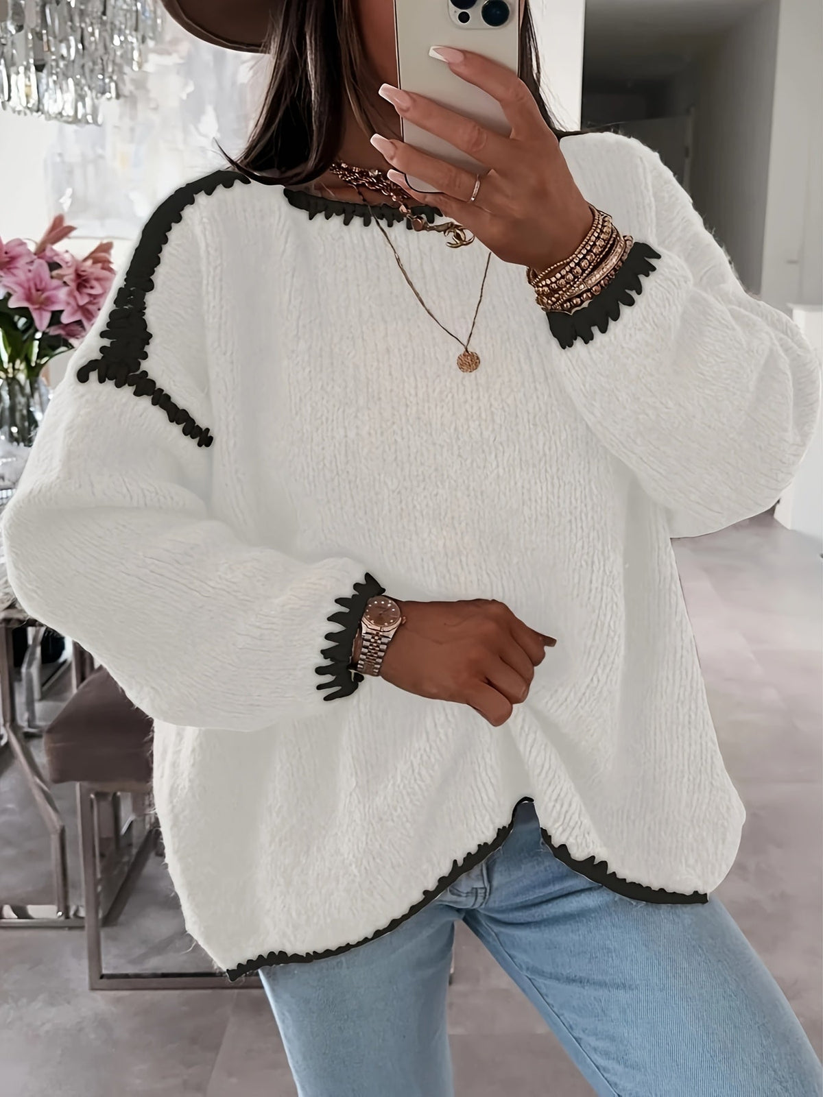 Adaline | Women's Relaxed Boat Neck Sweater – Soft Knit