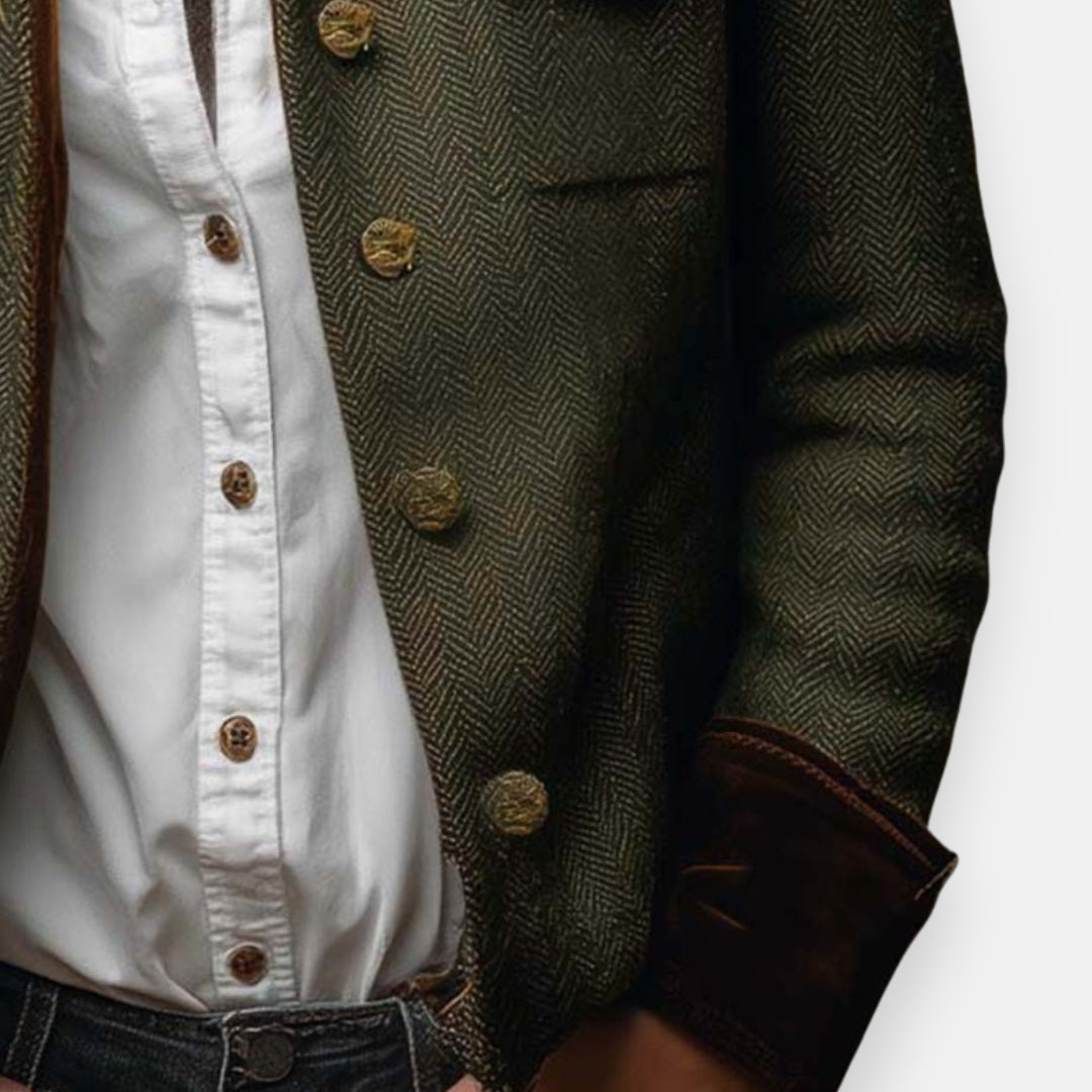 Theodora | Women's Herringbone Tweed Jacket – Tailored Fit