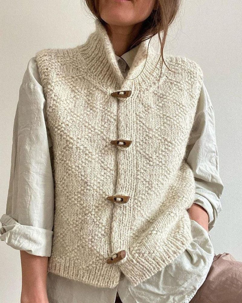 Camila | Women's Sleeveless Knit Vest – Elegant Layering Gilet