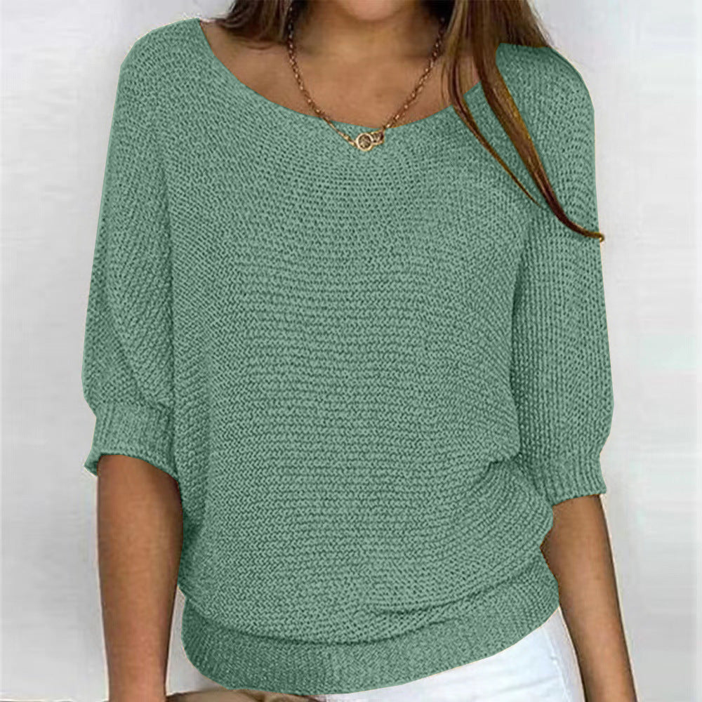 Marguerite | Women's Loose Boat Neck Sweater – Elegant Ample Knit