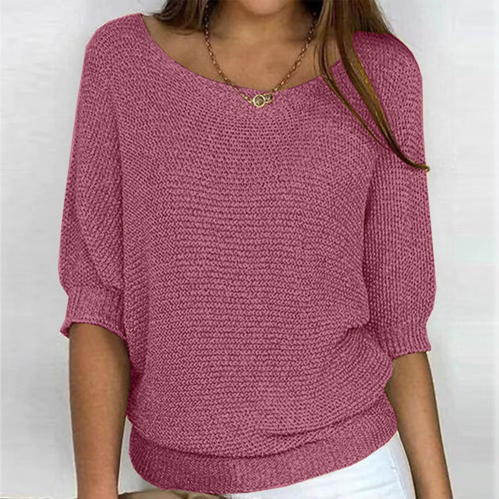 Marguerite | Women's Loose Boat Neck Sweater – Elegant Ample Knit