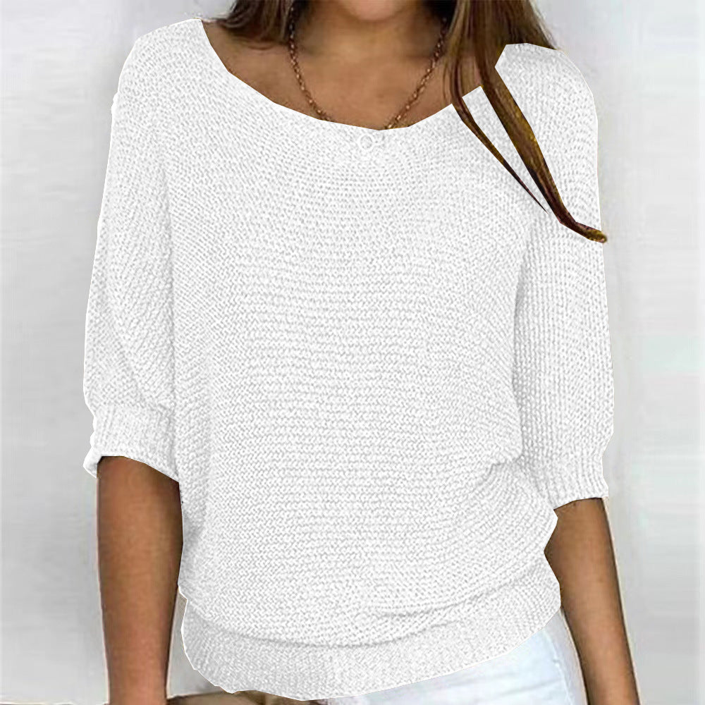Marguerite | Women's Loose Boat Neck Sweater – Elegant Ample Knit