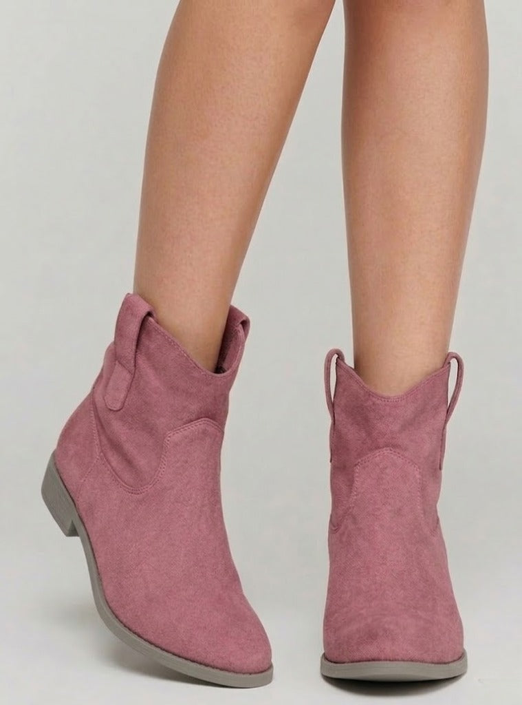Alice | Women's Knee High Western Boots – Pull-On Cowgirl Boots for Fall – Purple-Pink