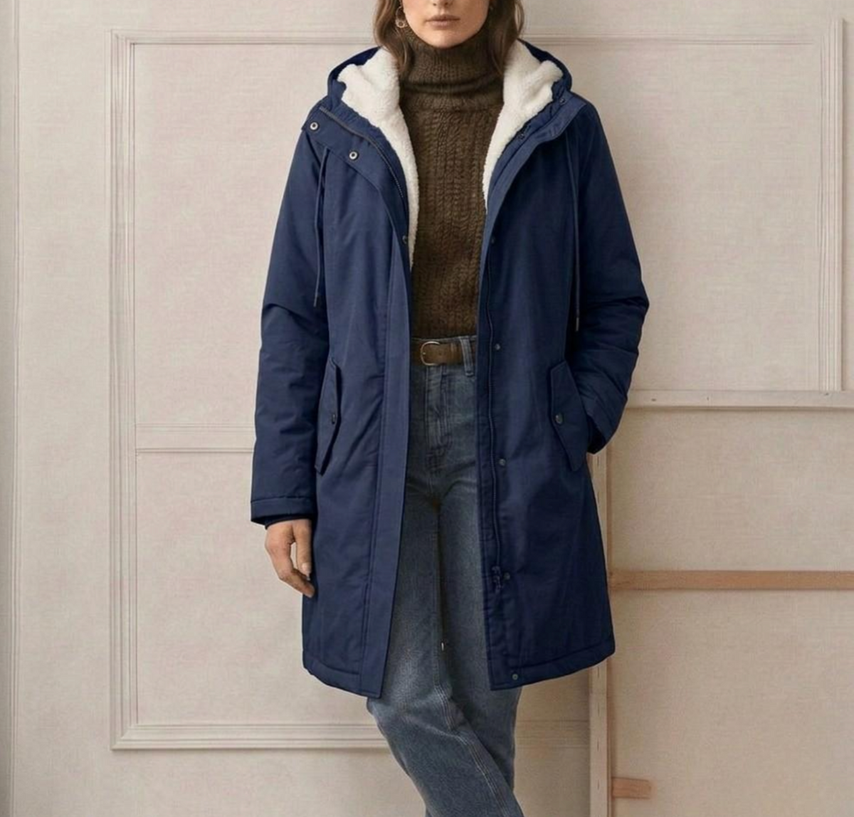 Briar | Women's Fleece-Lined Hooded Parka – Water-Resistant, Mid-Thigh Length