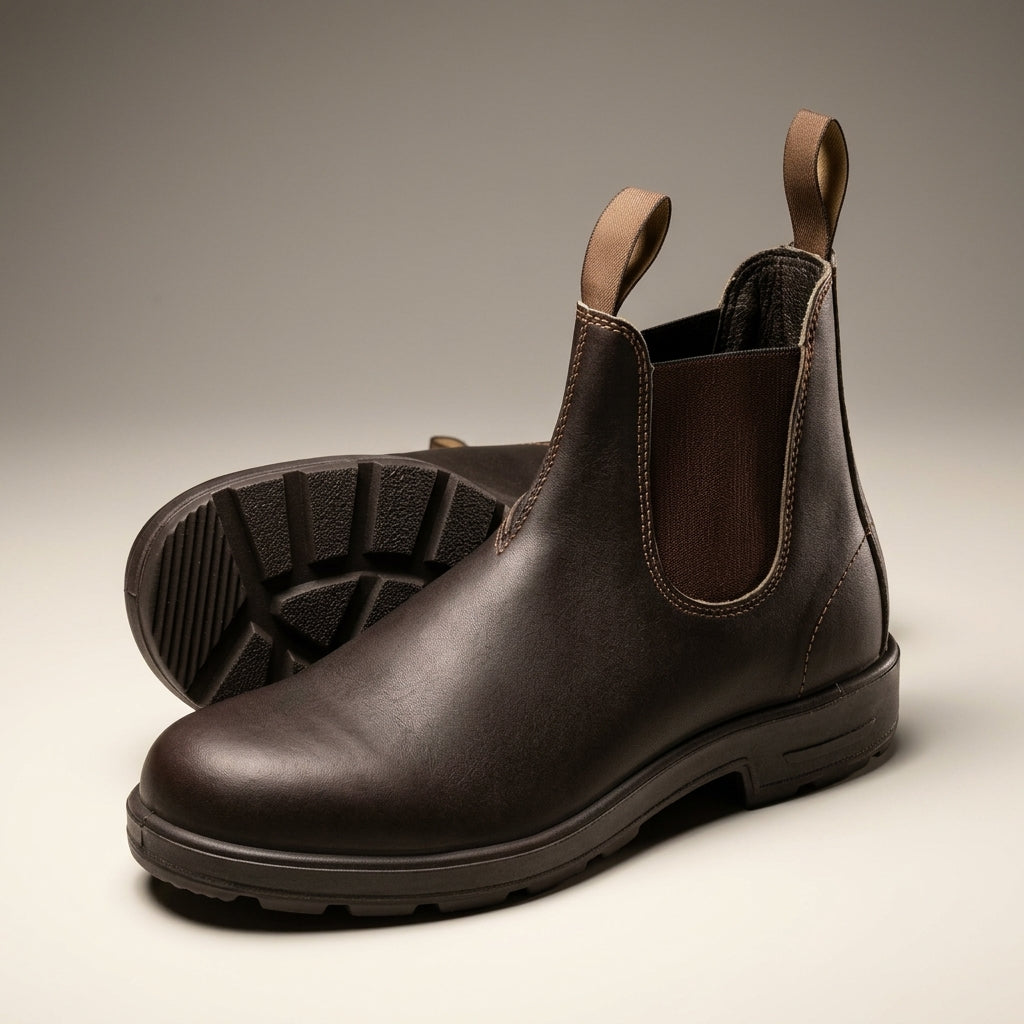 Charlotte – Women's Chelsea Ankle Boots – Vegan Leather-Look with Elastic Sides