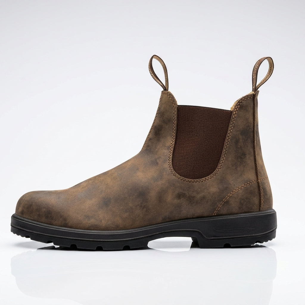 Charlotte – Women's Chelsea Ankle Boots – Vegan Leather-Look with Elastic Sides