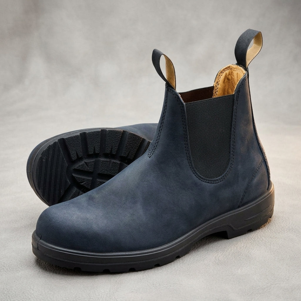 Charlotte – Women's Chelsea Ankle Boots – Vegan Leather-Look with Elastic Sides