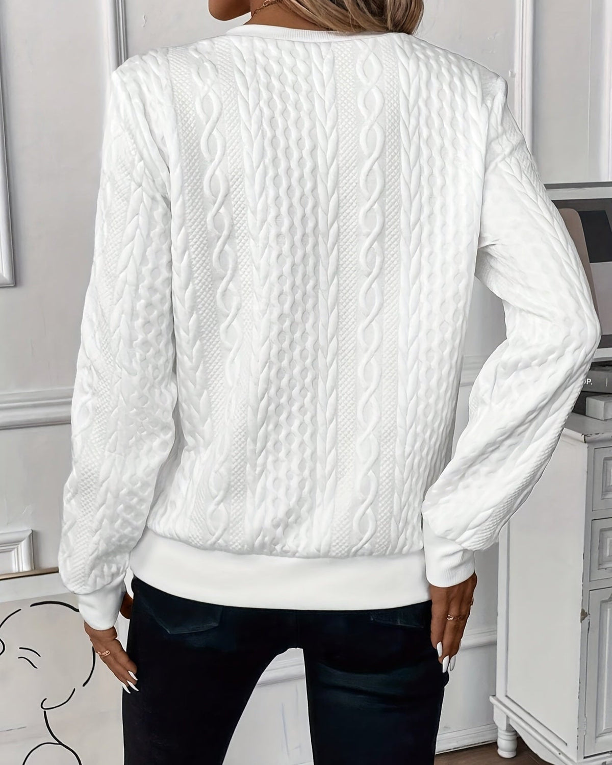 Sandrine | Women's Textured Quarter-Zip Sweater – Zip Collar Knit