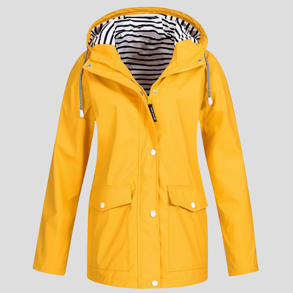 Iris | Women's Insulated Waterproof Jacket – Windproof Rain Coat with Taped Seams – Yellow