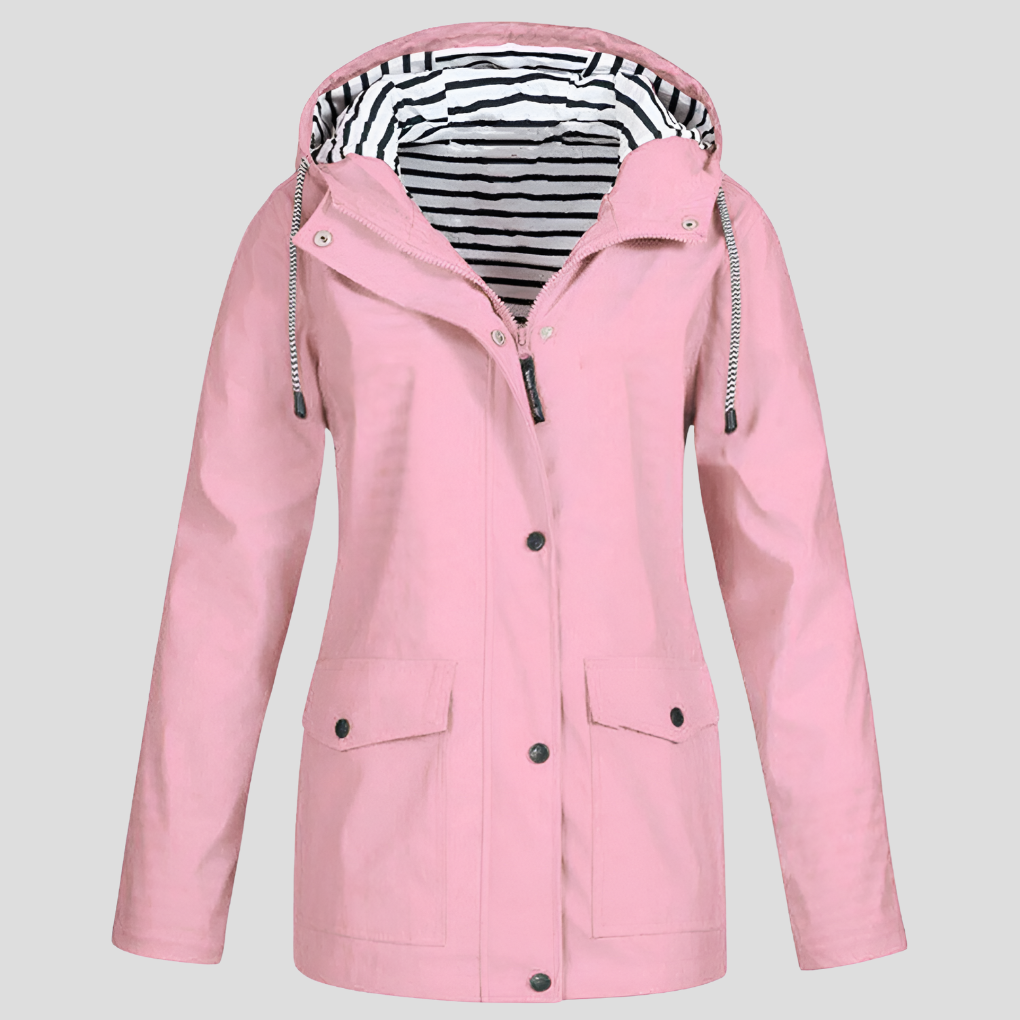 Iris | Women's Insulated Waterproof Jacket – Windproof Rain Coat with Taped Seams – Pink