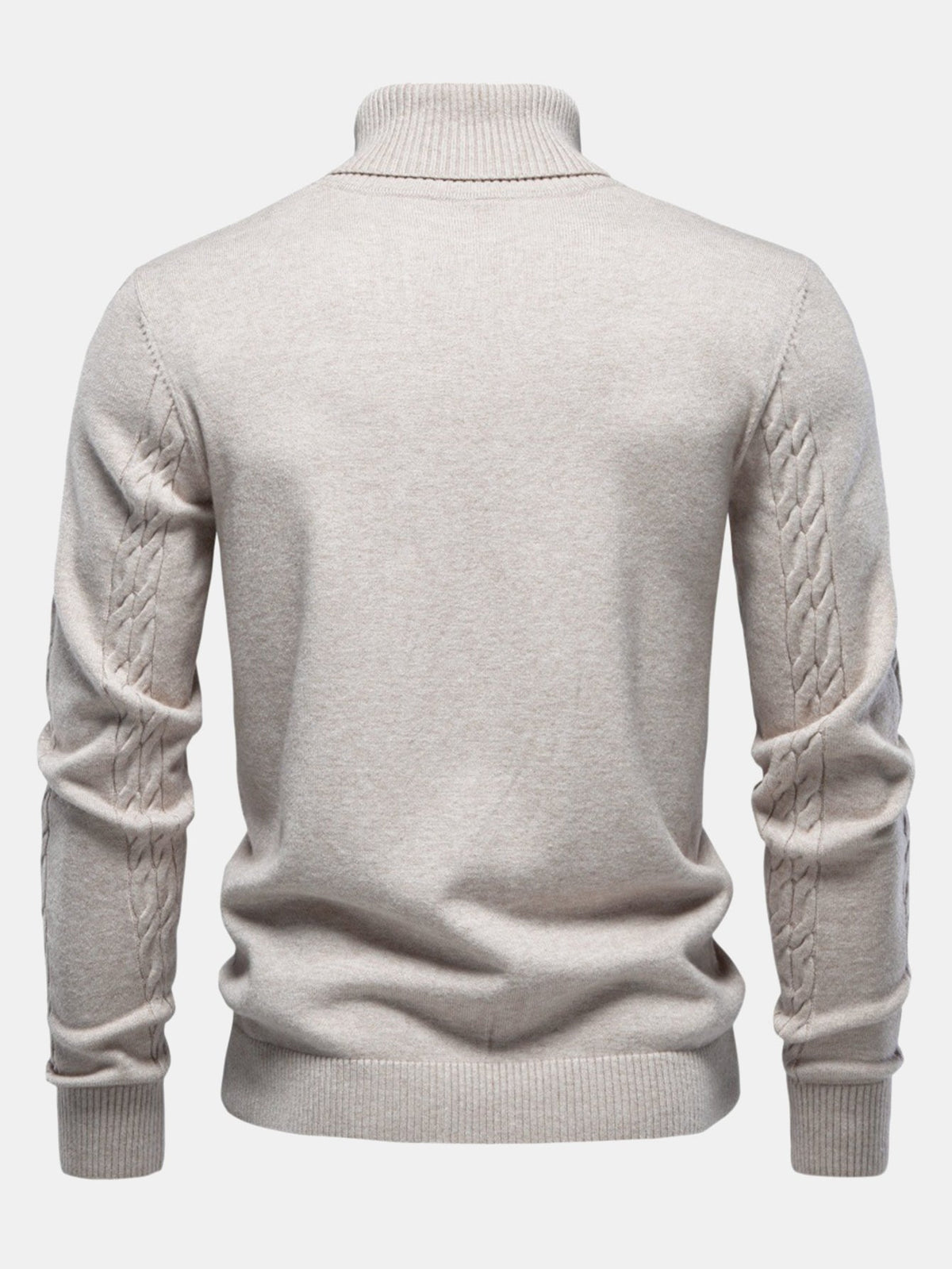 Jillian | Women's Cable Knit Turtleneck Sweater – Ribbed Neck, Cuffs and Hem