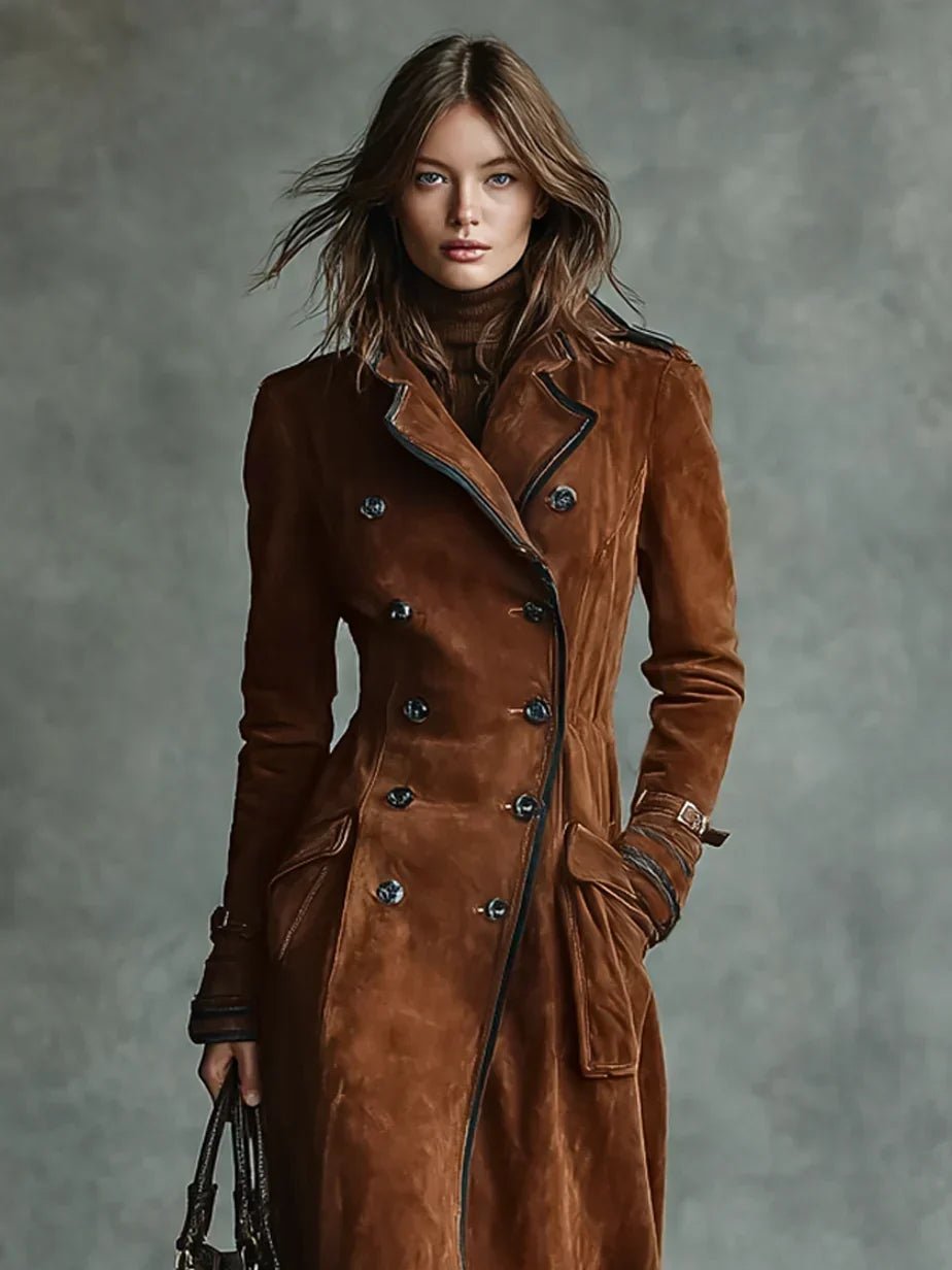 Lucille – Women's Tailored Longline Coat – Structured Front for Fall