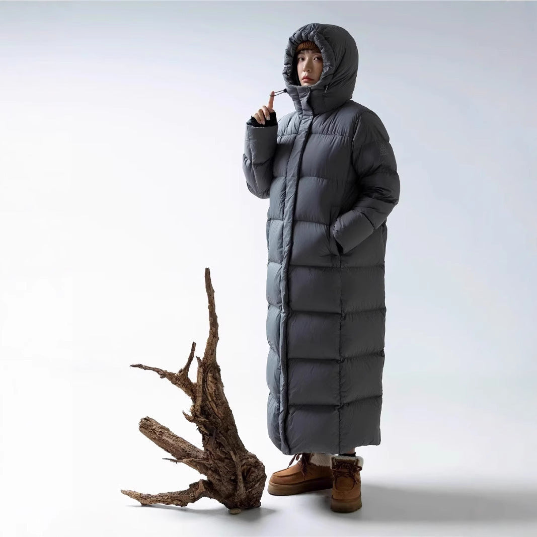 Matilda | Women's Long Hooded Puffer Coat – Down-Filled, Box Quilted, Oversized Fit