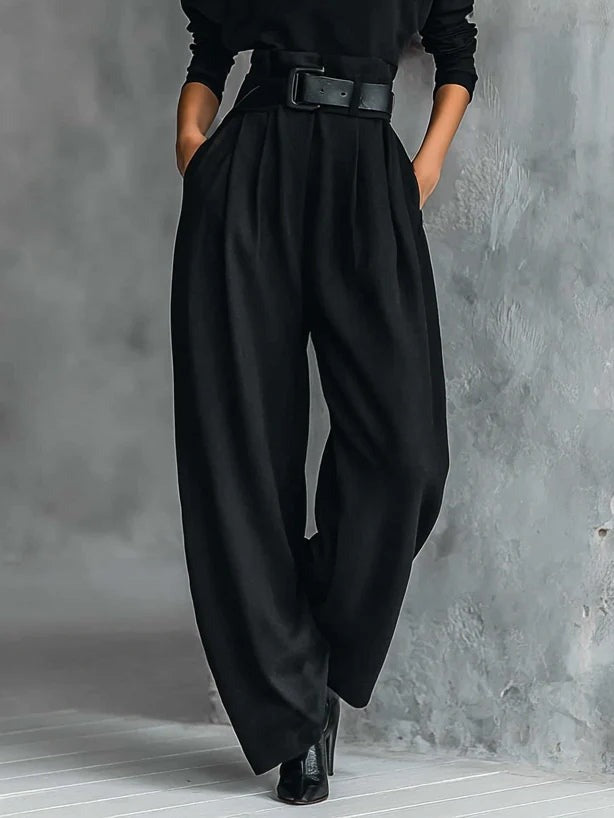 Mireille | Women's Turtleneck and Straight-Leg Pants Set – Minimal Two-Piece