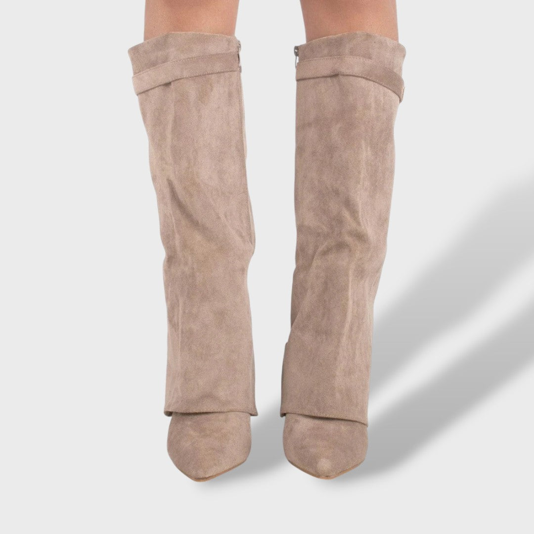 Savannah – Women's Suede-Look Knee High Boots – Classic Tall Boots with Cushioned Insole