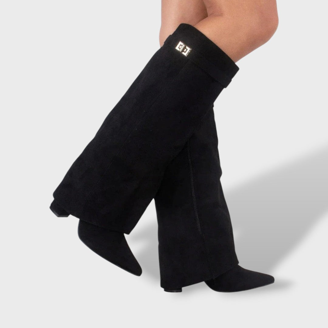 Savannah – Women's Suede-Look Knee High Boots – Classic Tall Boots with Cushioned Insole
