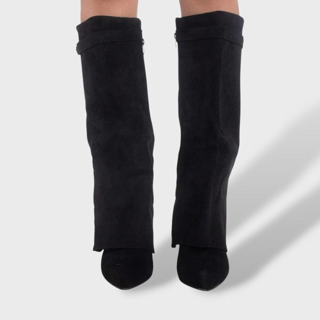 Savannah – Women's Suede-Look Knee High Boots – Classic Tall Boots with Cushioned Insole