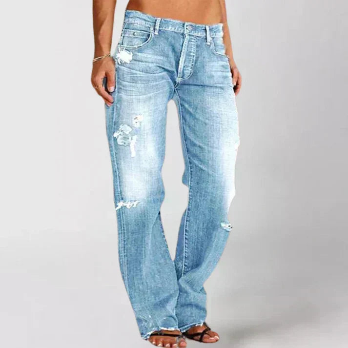 Sutton | Women's High-Waist Jeans – Comfort Stretch Denim, Flattering Fit – Light Blue