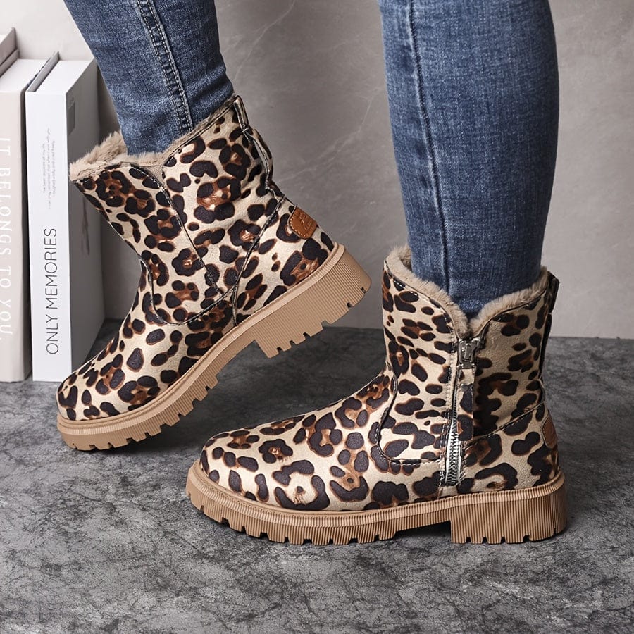 Tallulah – Women's Western Suede-Look Winter Boots – Plush Lined, Rugged Sole