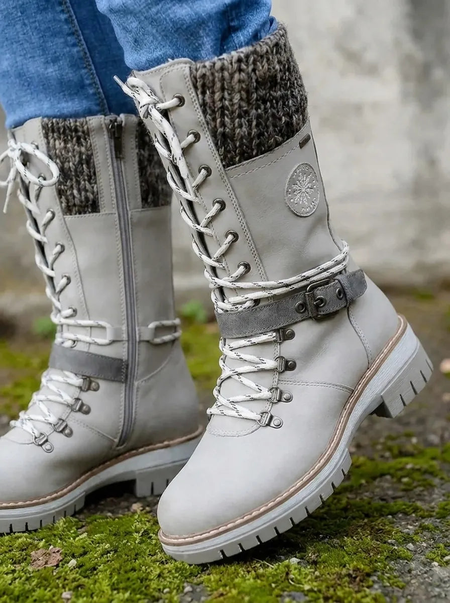 Tove | Women's Lace-Up Winter Boots – Water-Resistant, Warm Lined, Anti-Slip