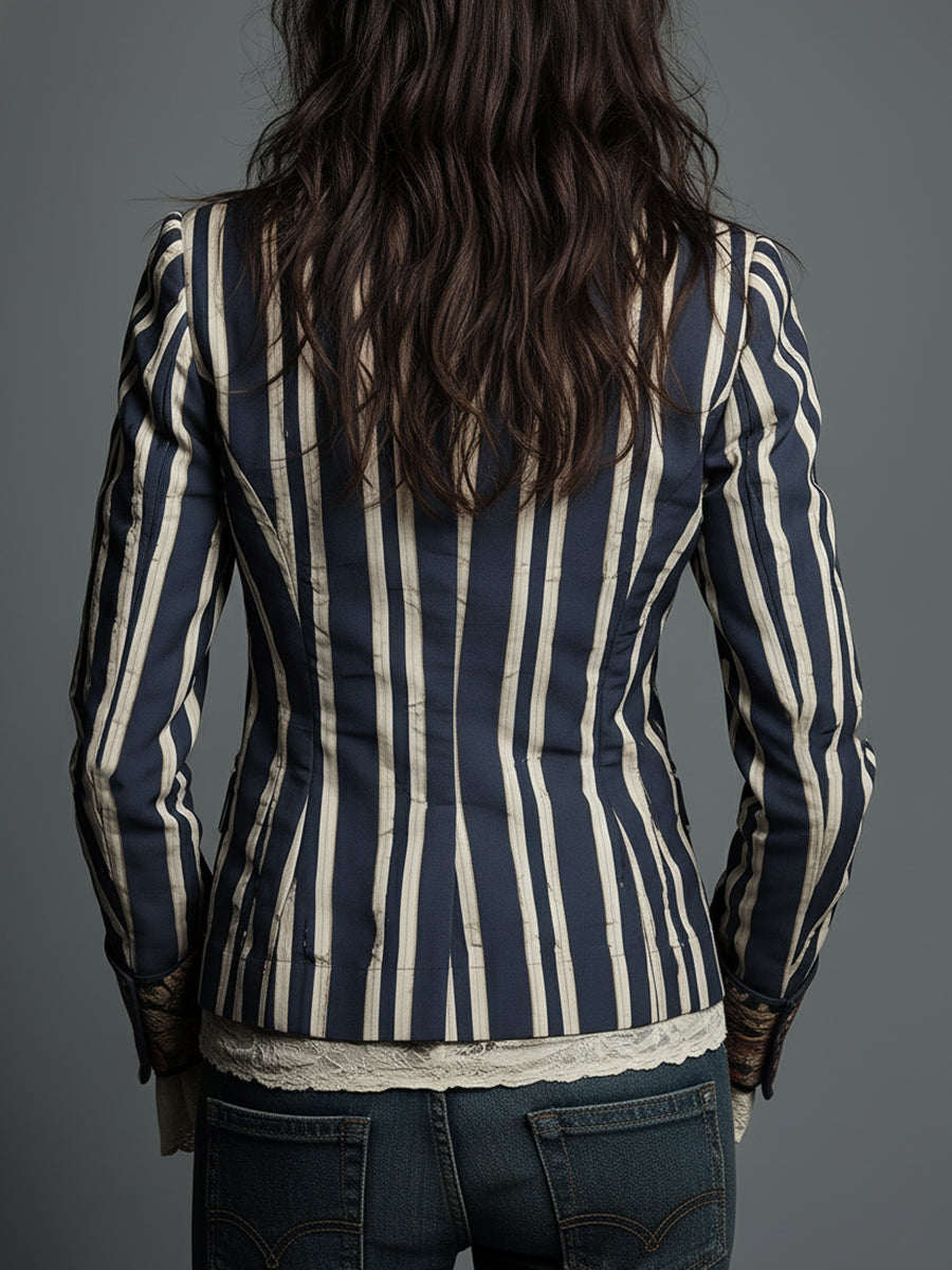 Vera – Women's Floral Print Blazer – Structured Shoulder, Single-Breasted