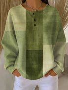 Nora | Women's Soft Waffle-Knit Sweater – Relaxed Green Knit