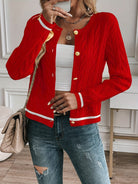 Gloria | Women's Cable Knit Buttoned Cardigan – Classic Fit