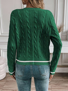 Gloria | Women's Cable Knit Buttoned Cardigan – Classic Fit