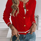 Gloria | Women's Cable Knit Buttoned Cardigan – Classic Fit