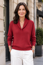 Women's V-Neck Sweater Top – Relaxed Everyday Knit