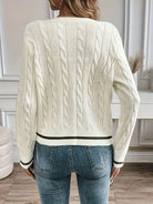 Gloria | Women's Cable Knit Buttoned Cardigan – Classic Fit