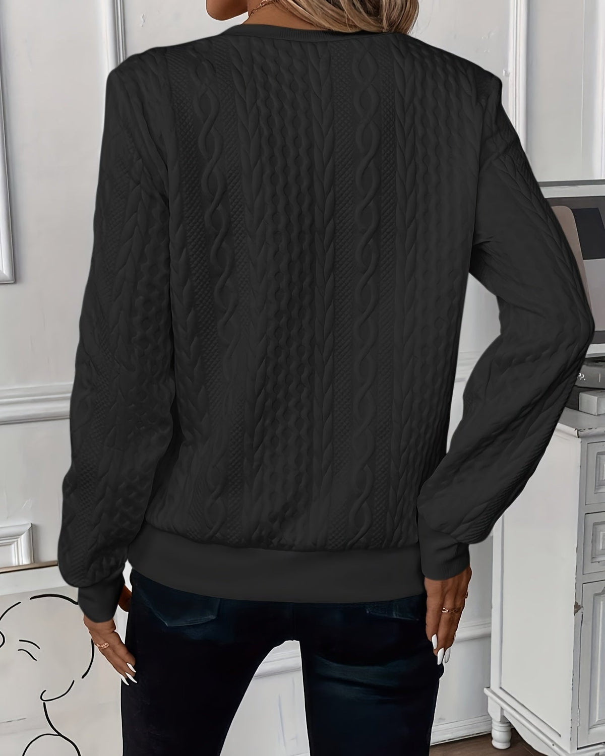 Sandrine | Women's Textured Quarter-Zip Sweater – Zip Collar Knit