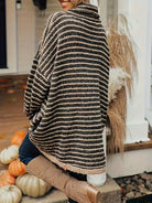 Lorena | Women's Striped High-Neck Sweater – Relaxed Fit
