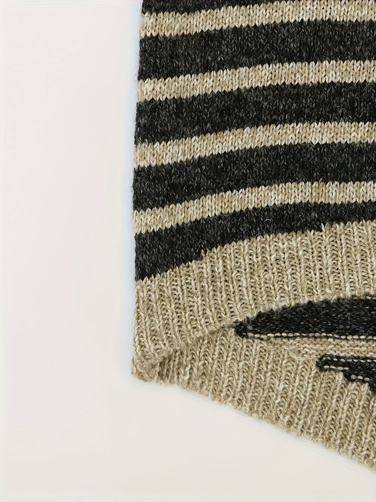 Lorena | Women's Striped High-Neck Sweater – Relaxed Fit