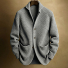 Benevolux | Men's Ribbed Knit Cardigan Vest – Shawl Collar, Button Front