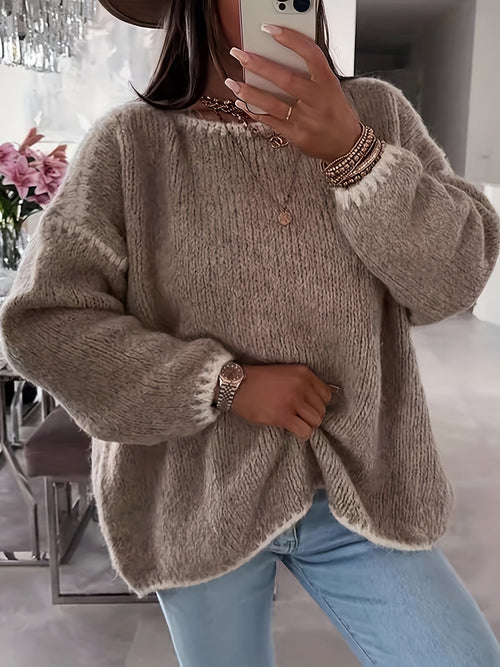 Adaline | Women's Relaxed Boat Neck Sweater – Soft Knit
