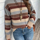 Delphine | Women's Striped Crewneck Sweater – Multicolor Knit