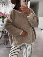 Adaline | Women's Relaxed Boat Neck Sweater – Soft Knit