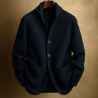Benevolux | Men's Ribbed Knit Cardigan Vest – Shawl Collar, Button Front