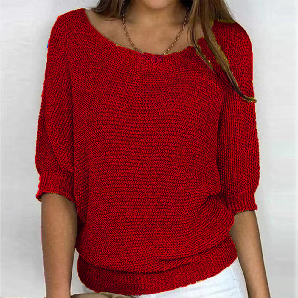 Marguerite | Women's Loose Boat Neck Sweater – Elegant Ample Knit