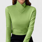 Yulienne | Women's Fitted Turtleneck Top – Elegant Stretch Knit