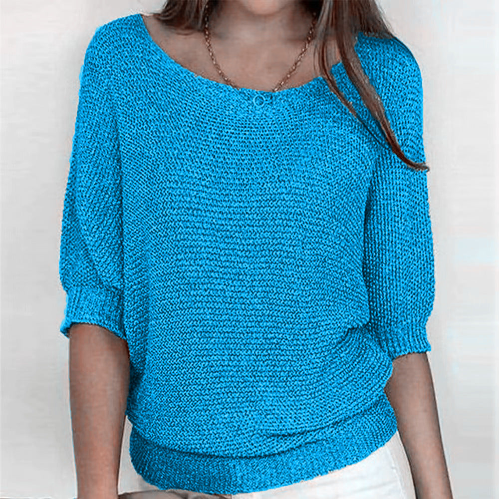 Marguerite | Women's Loose Boat Neck Sweater – Elegant Ample Knit