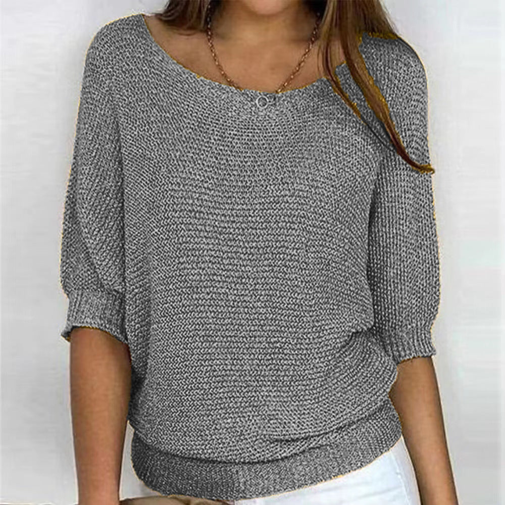 Marguerite | Women's Loose Boat Neck Sweater – Elegant Ample Knit