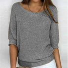Marguerite | Women's Loose Boat Neck Sweater – Elegant Ample Knit