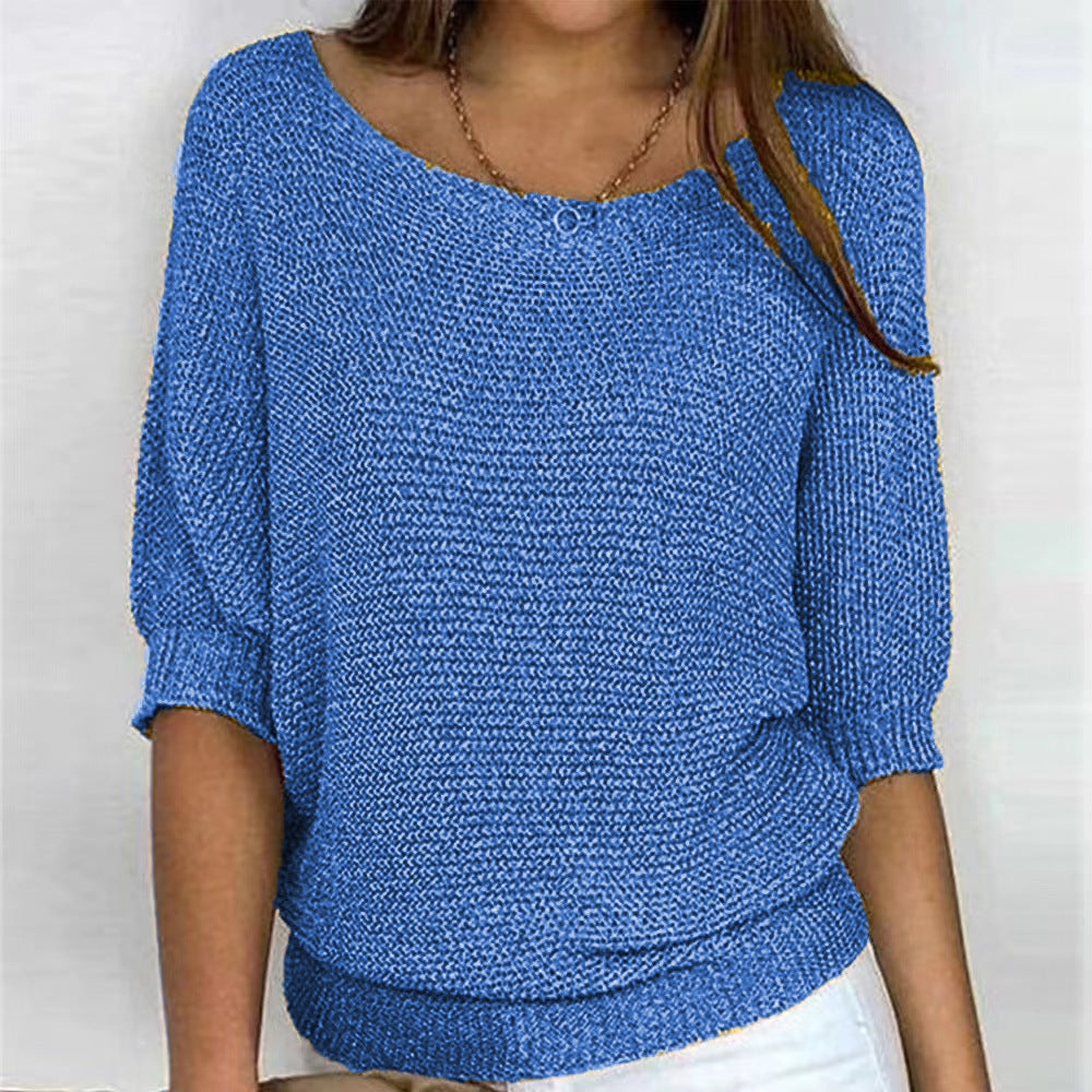 Marguerite | Women's Loose Boat Neck Sweater – Elegant Ample Knit
