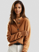 Sofia | Women's Collared Button Cardigan – Soft Knit