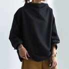 Elly | Women's High Neck Knit Top – Soft Relaxed Fit